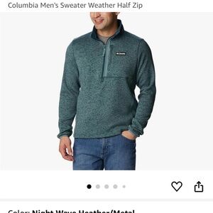 Columbia Men's Sweater Weather Half Zip - Night Wave Heather
